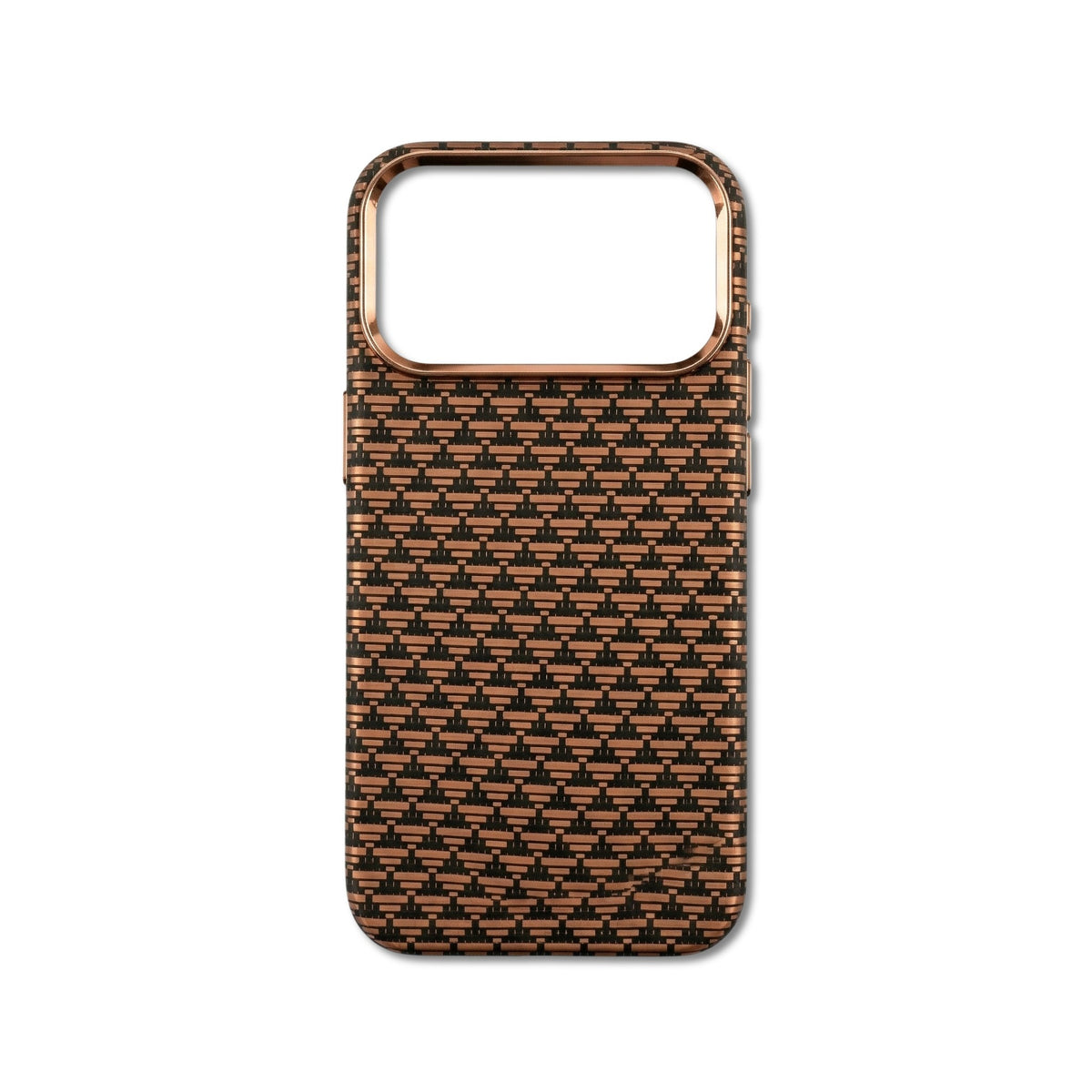Dusk Weave iPhone case — warm golden-hour woven texture