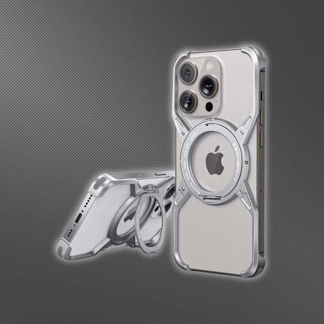 Aluminum Alloy Rotating Armor Silver Case