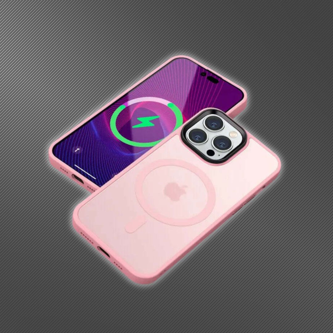 Pink Magnetic Matte Frosted iPhone Case