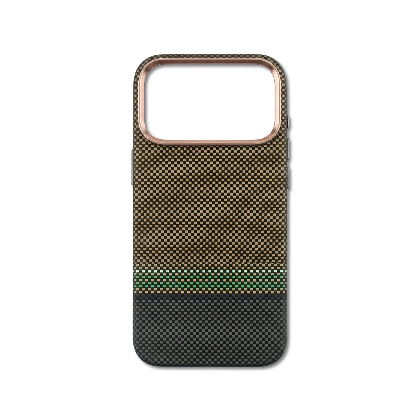 Deep Forest Check iPhone case — earthy woodland check pattern