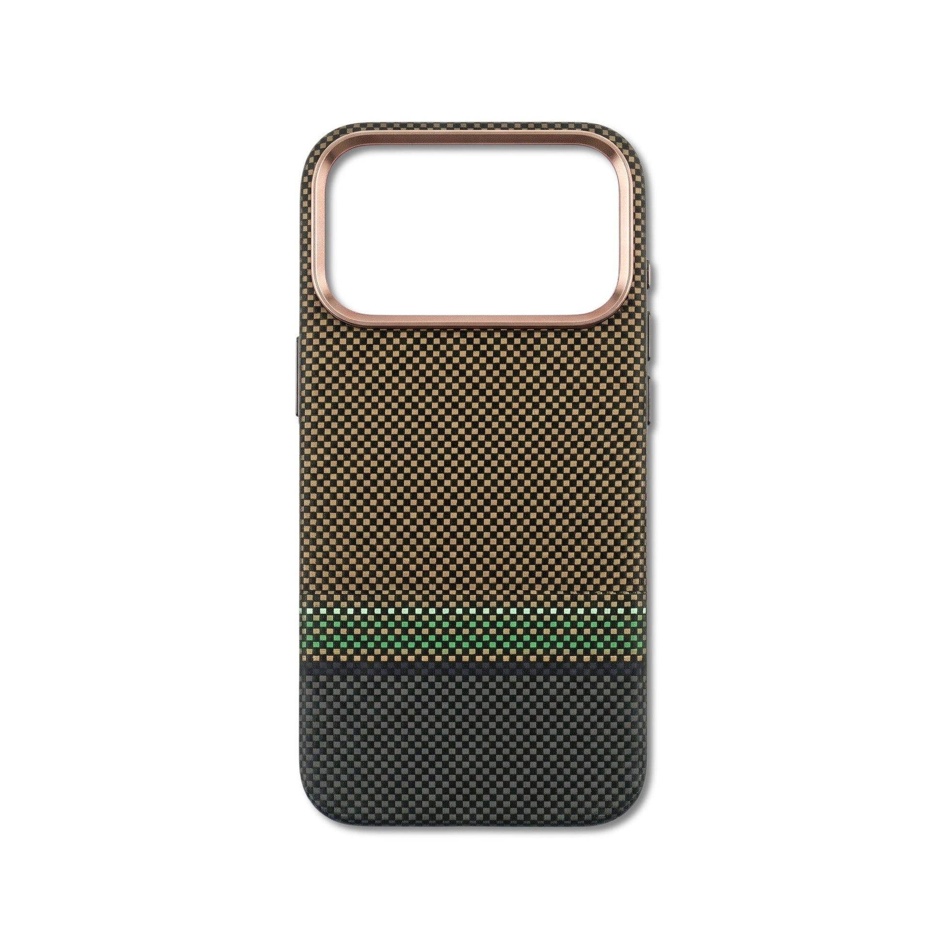 Deep Forest Check iPhone case — earthy woodland check pattern