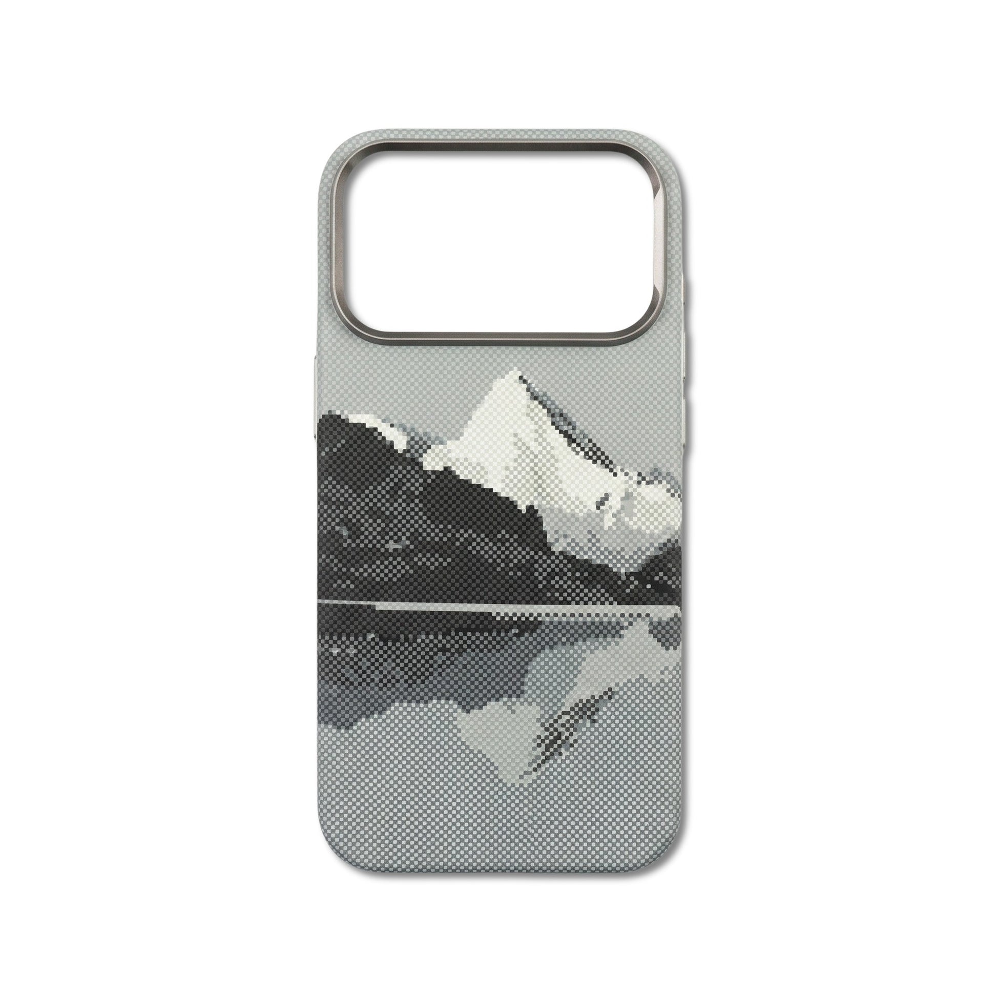 Peak Divide iPhone case — high-contrast geometric split design