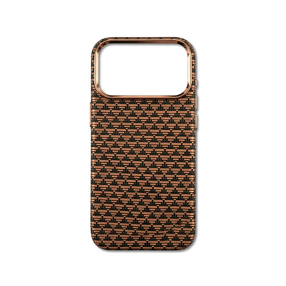 Dusk Weave iPhone case — warm golden-hour woven texture